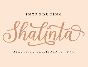 Shalinta Calligraphy font