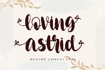 loving astrid-personal use font