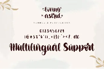 loving astrid-personal use font