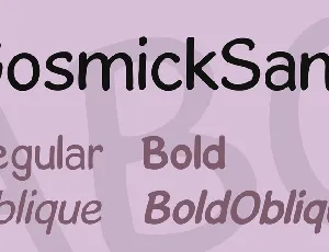 GosmickSans font