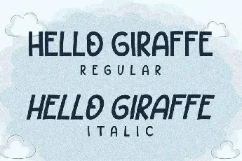 Hello Giraffe Display font