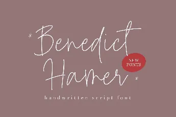 Benedict Hamer font