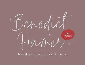 Benedict Hamer font