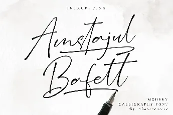 Amstajul Bufett Handwritten Signature font