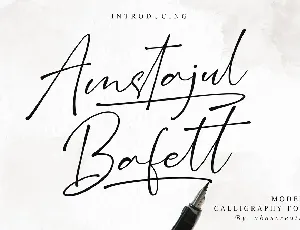 Amstajul Bufett Handwritten Signature font