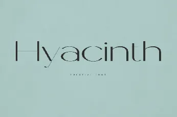 Hyacinth font