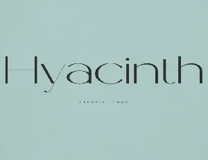 Hyacinth font