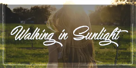 Walking in Sunlight font