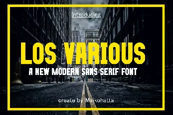 Los Various font