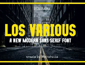 Los Various font