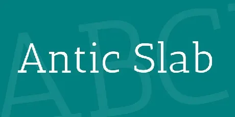 Antic Slab font