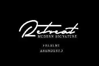 Retreat Signature font