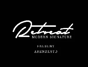 Retreat Signature font