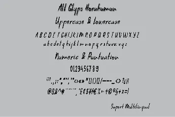 Horahumun font