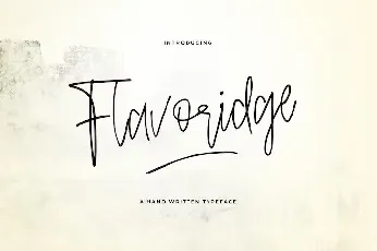 Flavor Ridge font