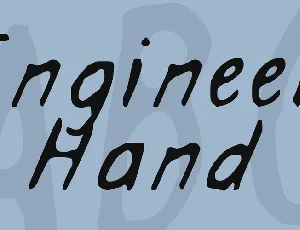 Engineer Hand font