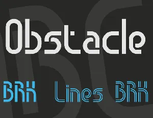 Obstacle font