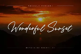 Wonderful Sunset font