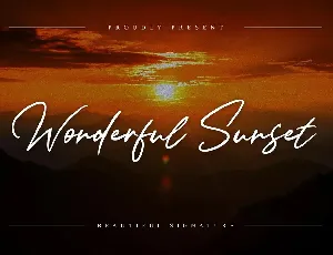 Wonderful Sunset font