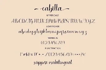 Cabilla font