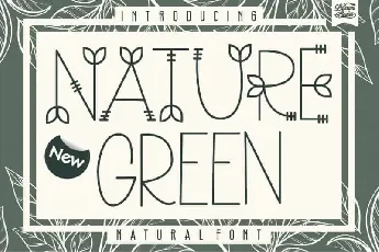 Nature Green Display font