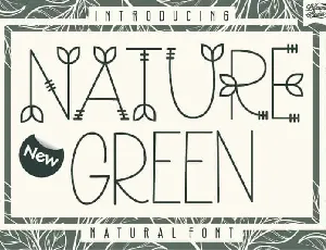 Nature Green Display font