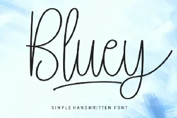 Bluey Script font