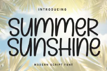 Summer Sunshine Display font