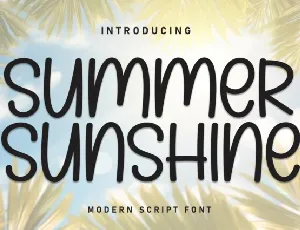 Summer Sunshine Display font