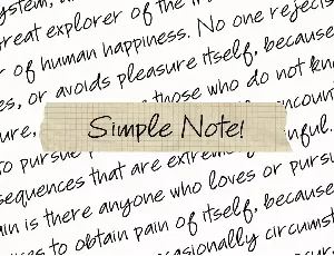 Simple Note font