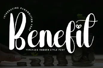 Benefit Script font