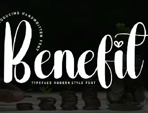 Benefit Script font