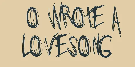 Jo wrote a lovesong font