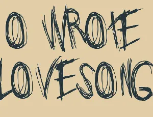 Jo wrote a lovesong font