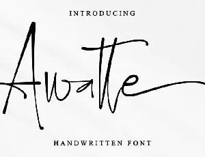 Awatte - Personal Use font