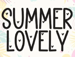 Summer Lovely Display font