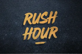 Rush Hour Brush Free font