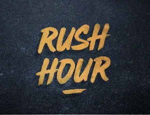 Rush Hour Brush Free font