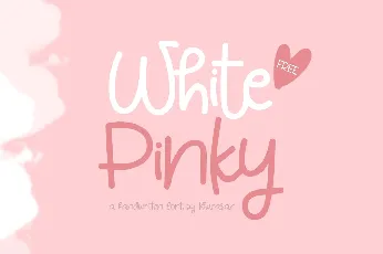 White Pinky font