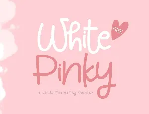 White Pinky font