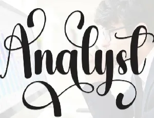 Analyst Script font