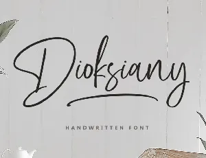 Dioksiany Handwritten Script font