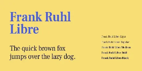 Frank Ruhl Libre Serif Family font