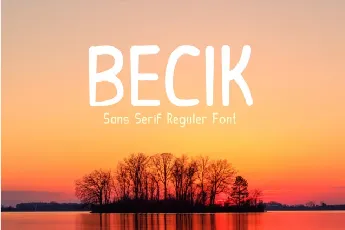 Becik Display font