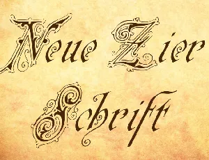 Neue Zier Schrift font