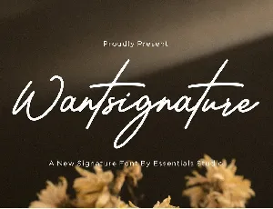 Wantsignature font