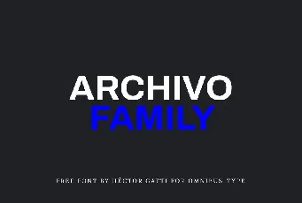 Archivo Family font