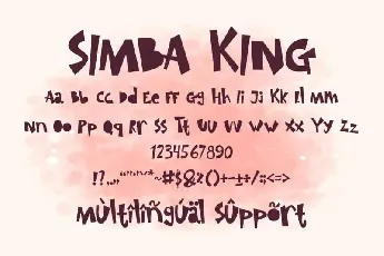 Simba King Display font