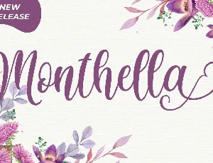 Monthella Calligraphy Script Typeface font