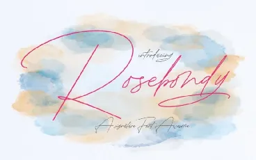 Rosebondy Handwritten font